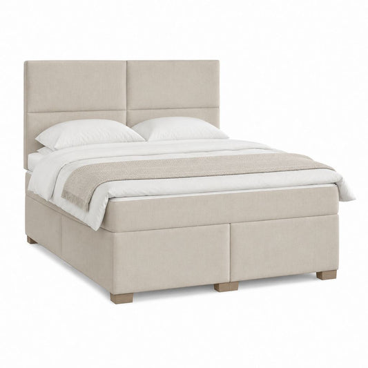 Boxspringbett Beige Polyester Rechteckig 180 x 200 cm
