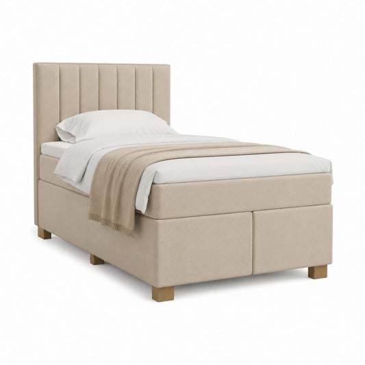 Polsterbett Einzelbett Beige Polyester Rechteckig 90 x 200 cm