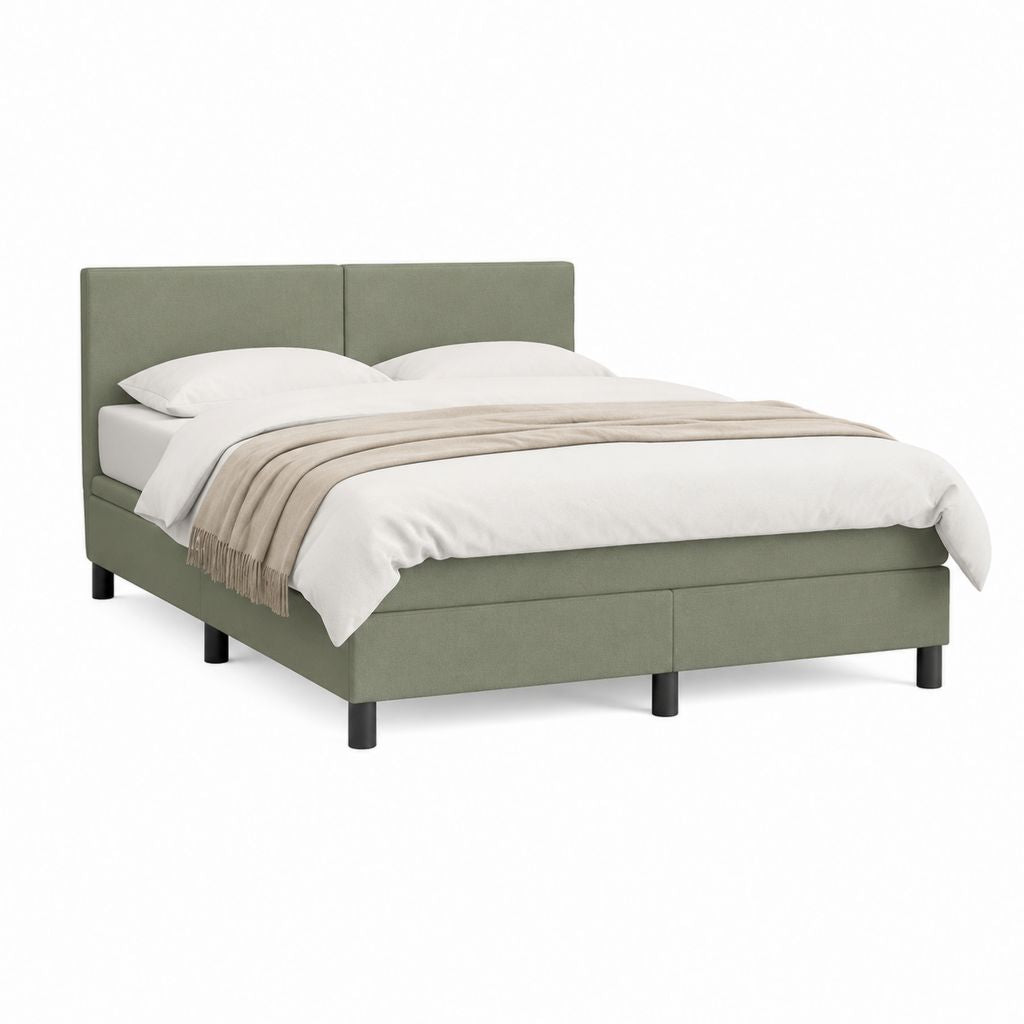 Polsterbett Doppelbett Salbeigrün Polyester Rechteckig Liegefläche 160 x 200 cm Außenmaß 174 x 215 cm